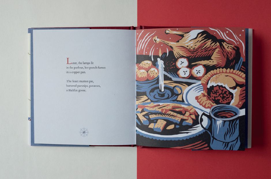 Winter Poems — illustrated spread, the feast